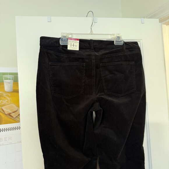 NWT Talbots Women Black Corduroy Pants Sz 14W Slimming Straight Leg - Picture 3 of 7